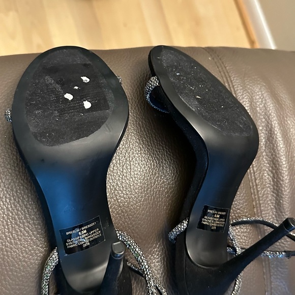 Steve Maden Black Crystals Sandals - Picture 6 of 8